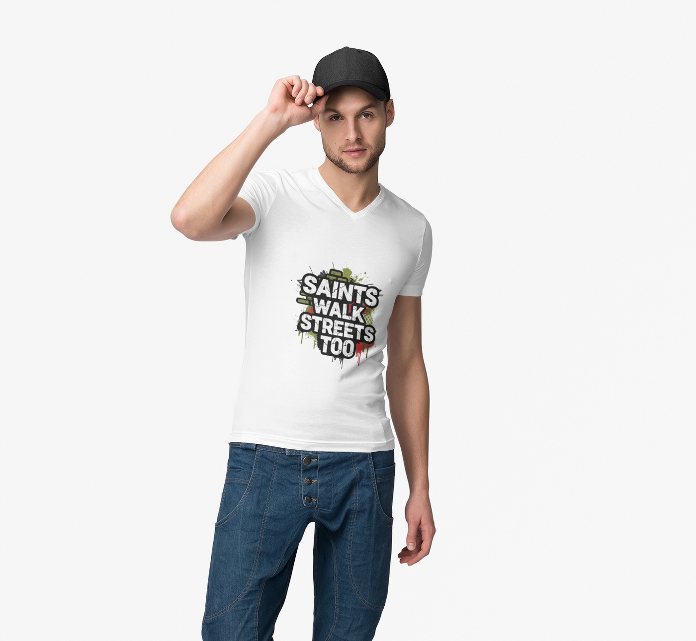 Saints Walk Streets Too T-Shirt – Unisex Urban Streetwear Tee | Casual Faith Apparel