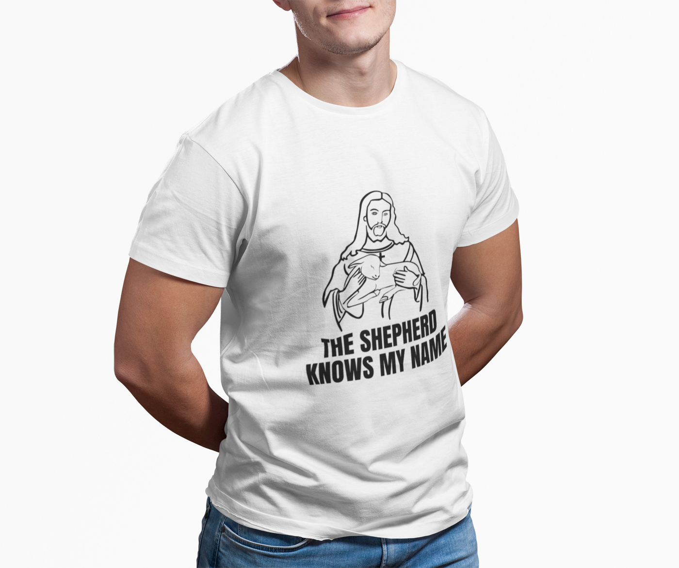 Shepherd Tee, Unisex Heavy Cotton Tee for Faith, Christian Gift, Religious Apparel, Bible Quotes, Everyday Wear