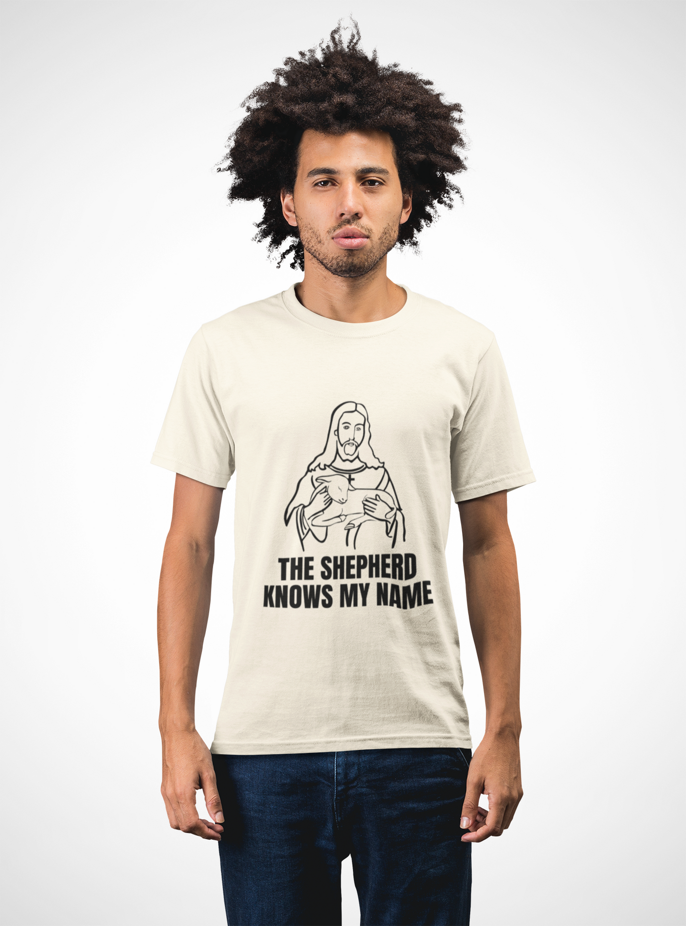 Shepherd Tee, Unisex Heavy Cotton Tee for Faith, Christian Gift, Religious Apparel, Bible Quotes, Everyday Wear