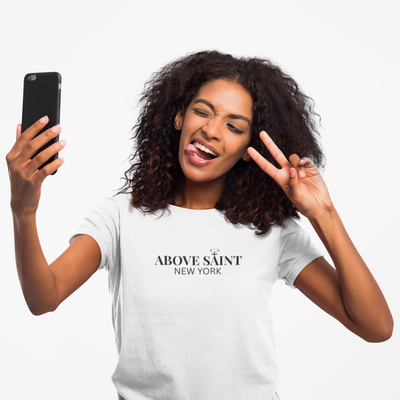 Above Saint New York Signature Logo Tee | Minimalist Christian Streetwear