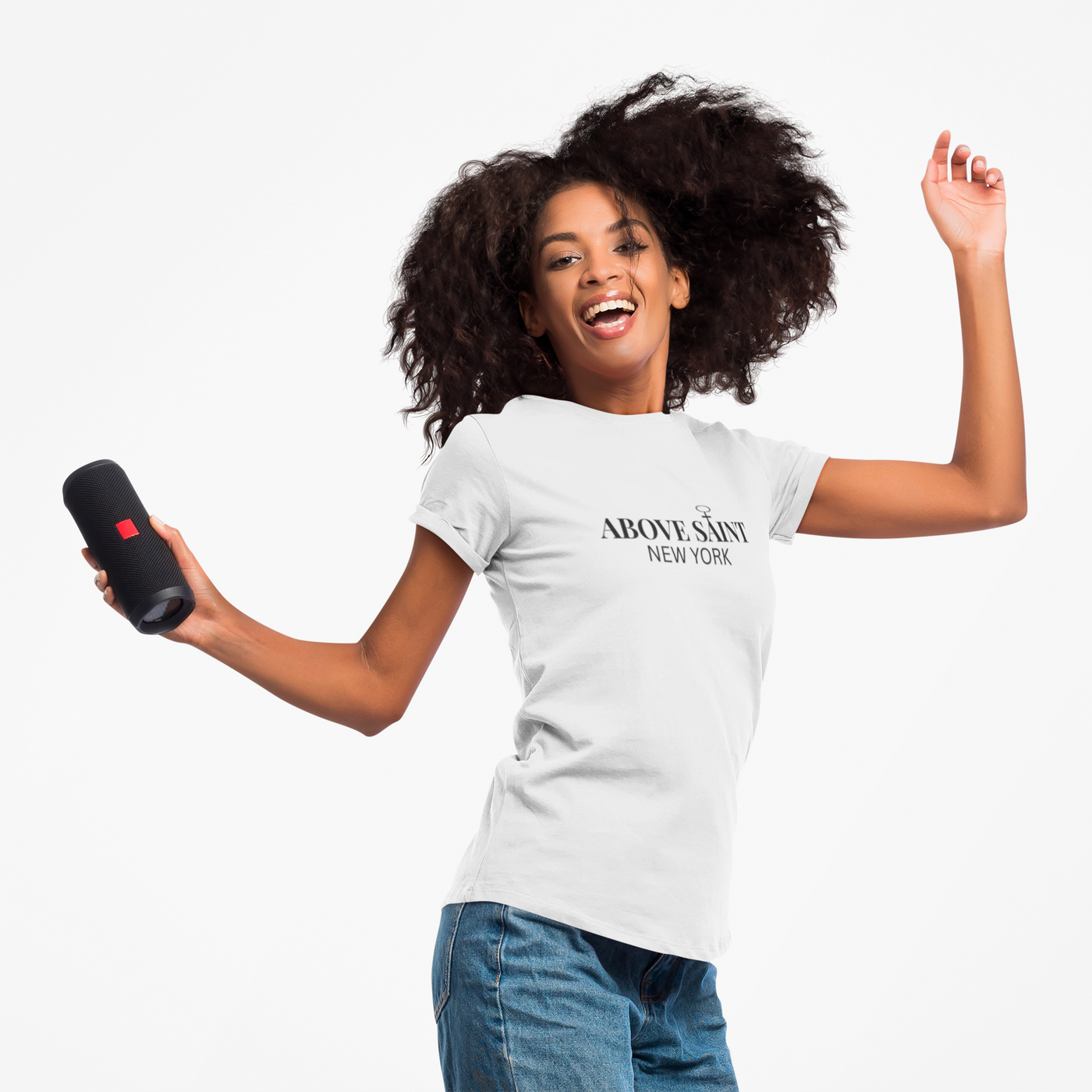 Above Saint New York Signature Logo Tee | Minimalist Christian Streetwear
