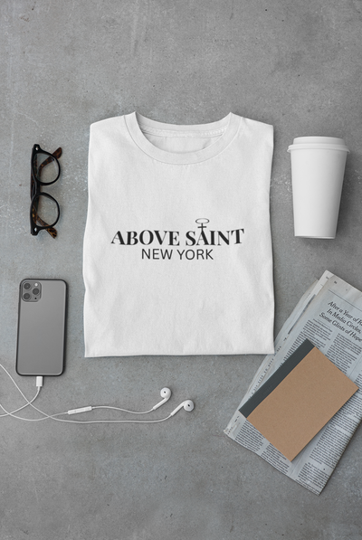 Above Saint New York Signature Logo Tee | Minimalist Christian Streetwear