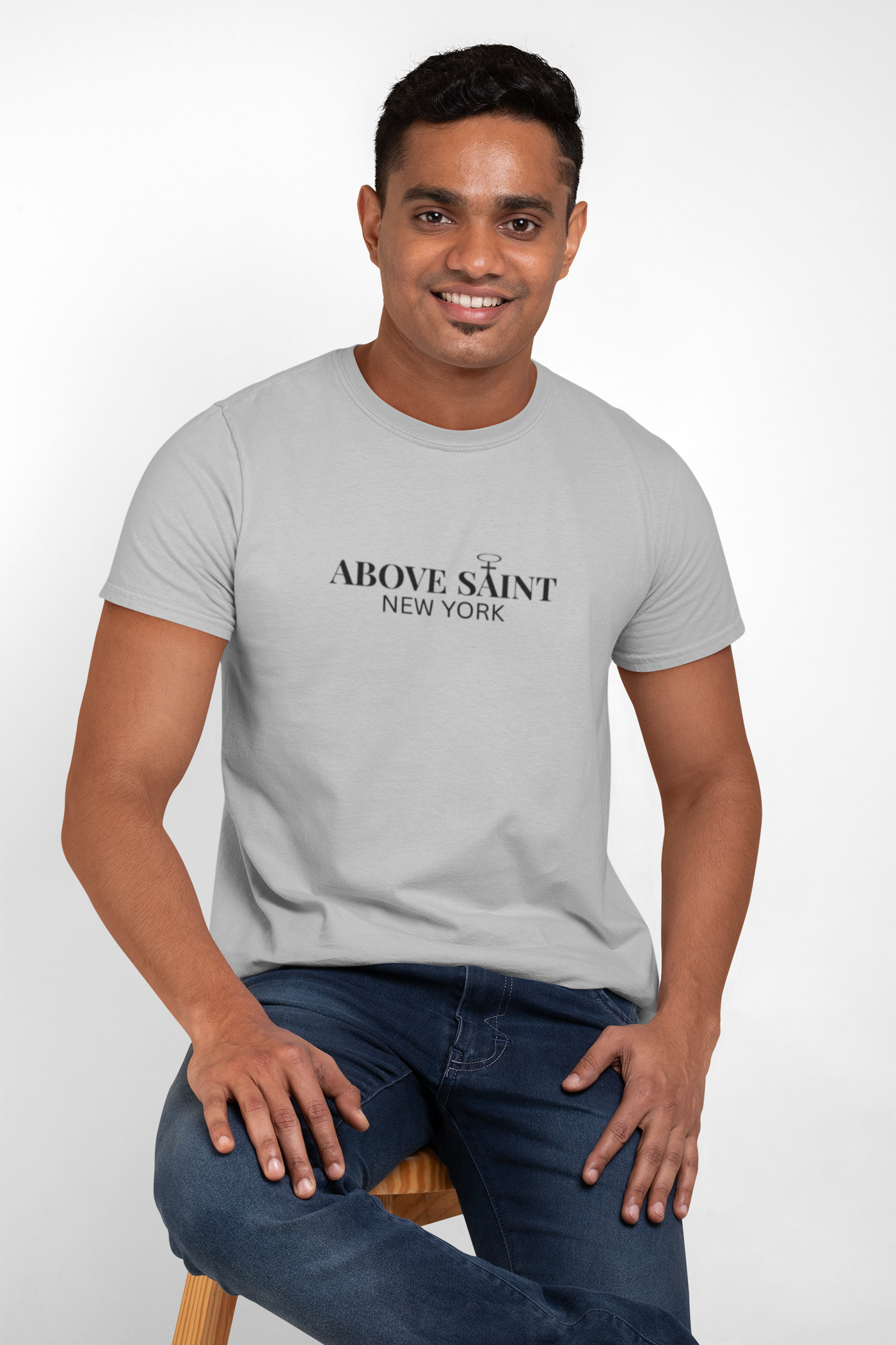 Above Saint New York Signature Logo Tee | Minimalist Christian Streetwear