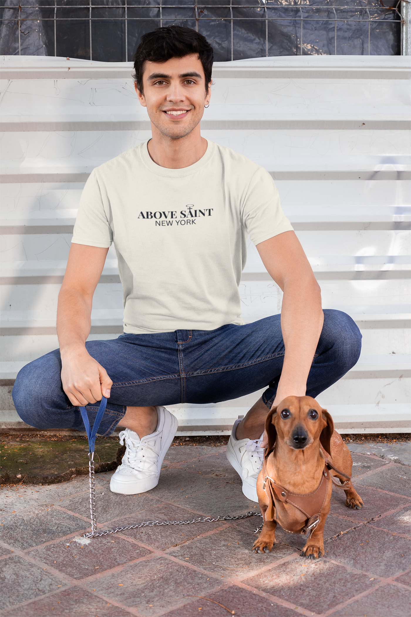 Above Saint New York Signature Logo Tee | Minimalist Christian Streetwear