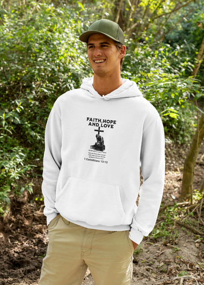 Faith, Hope & Love Hoodie | Inspirational Christian Apparel