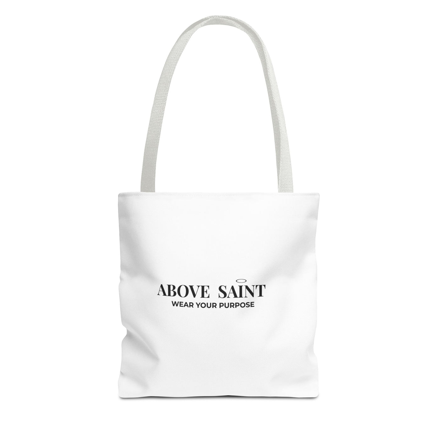 Above Saint Tote Bag – Christian Faith Tote | Wear Your Purpose