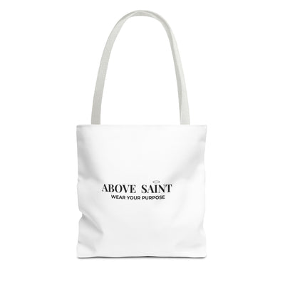 Above Saint Tote Bag – Christian Faith Tote | Wear Your Purpose