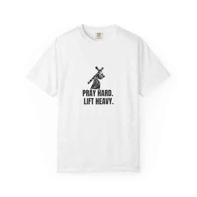 Pray Hard Lift Heavy Tee, Inspirational  Apparel