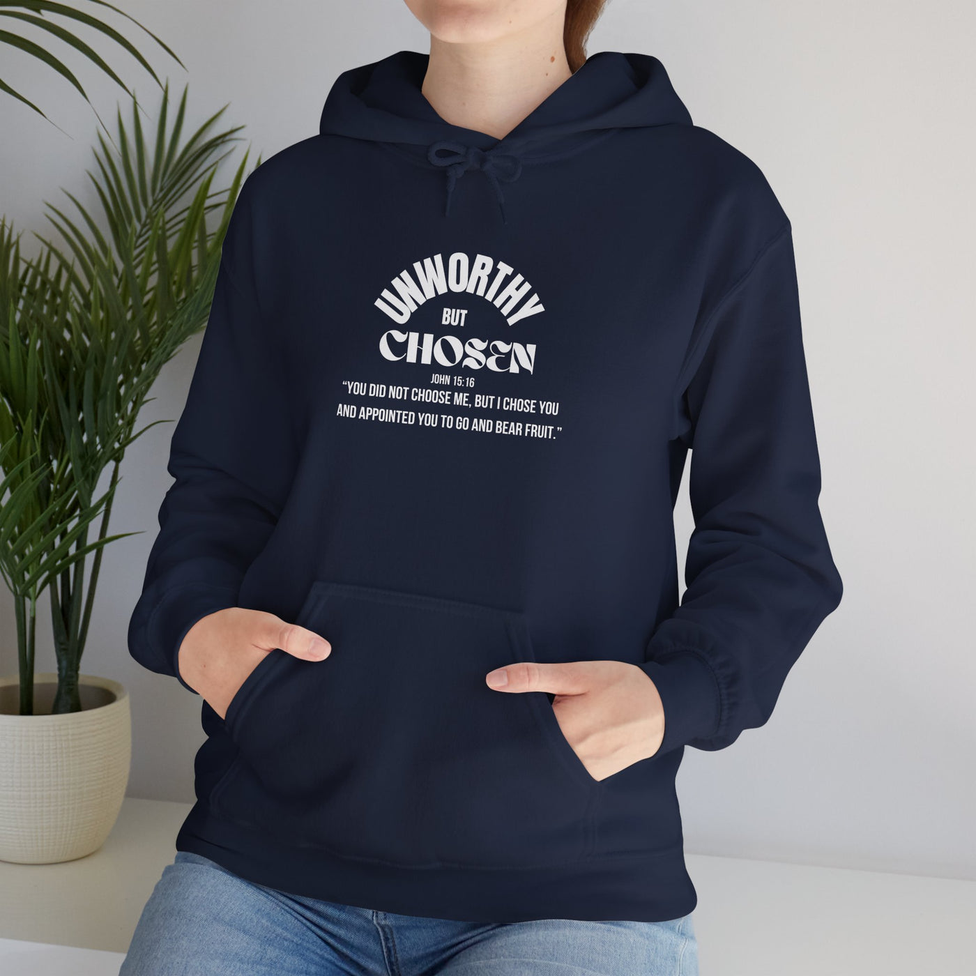 Unworthy but Chosen Unisex Motivational Hoodie