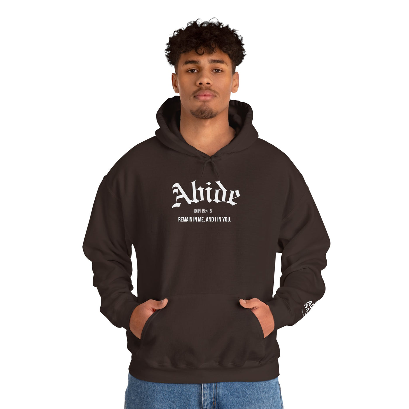 Cozy Abide Hoodie for Faith & Inspiration, Unisex Sweatshirt for Everyday Wear