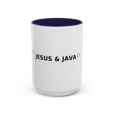 Jesus and Java Coffee Mug (11, 15oz), Dishwasher Safe