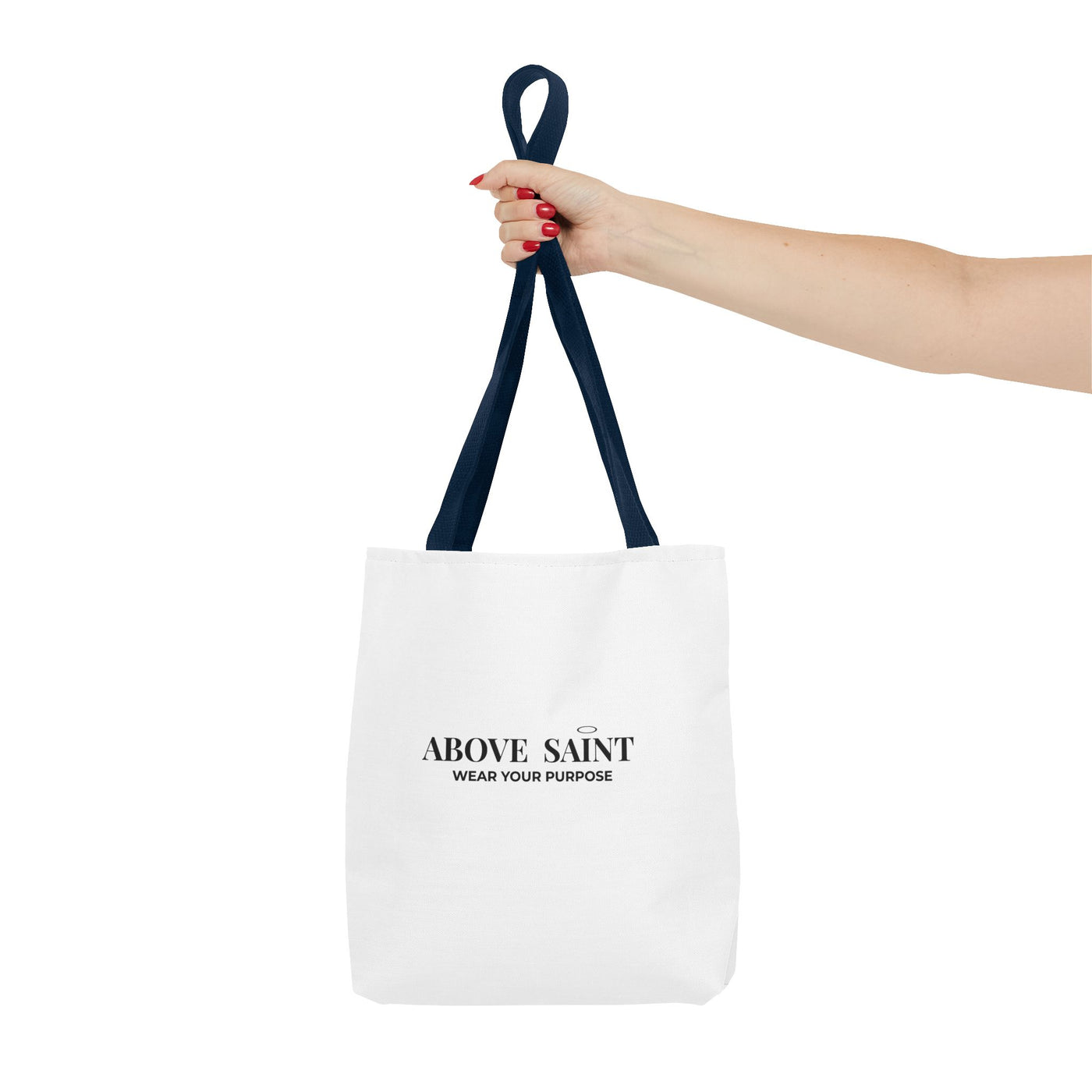 Above Saint Tote Bag – Christian Faith Tote | Wear Your Purpose