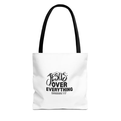 Inspirational Tote Bag | Jesus Over Everything | Faith Inspired  Everyday Use
