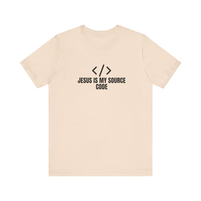 Faith-Inspired Tech Tee, Jesus Is My Source Code Shirt, Unisex