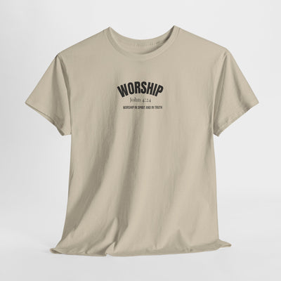Worship Inspirational Unisex Tee, Faith-based T-Shirt, Religious Apparel