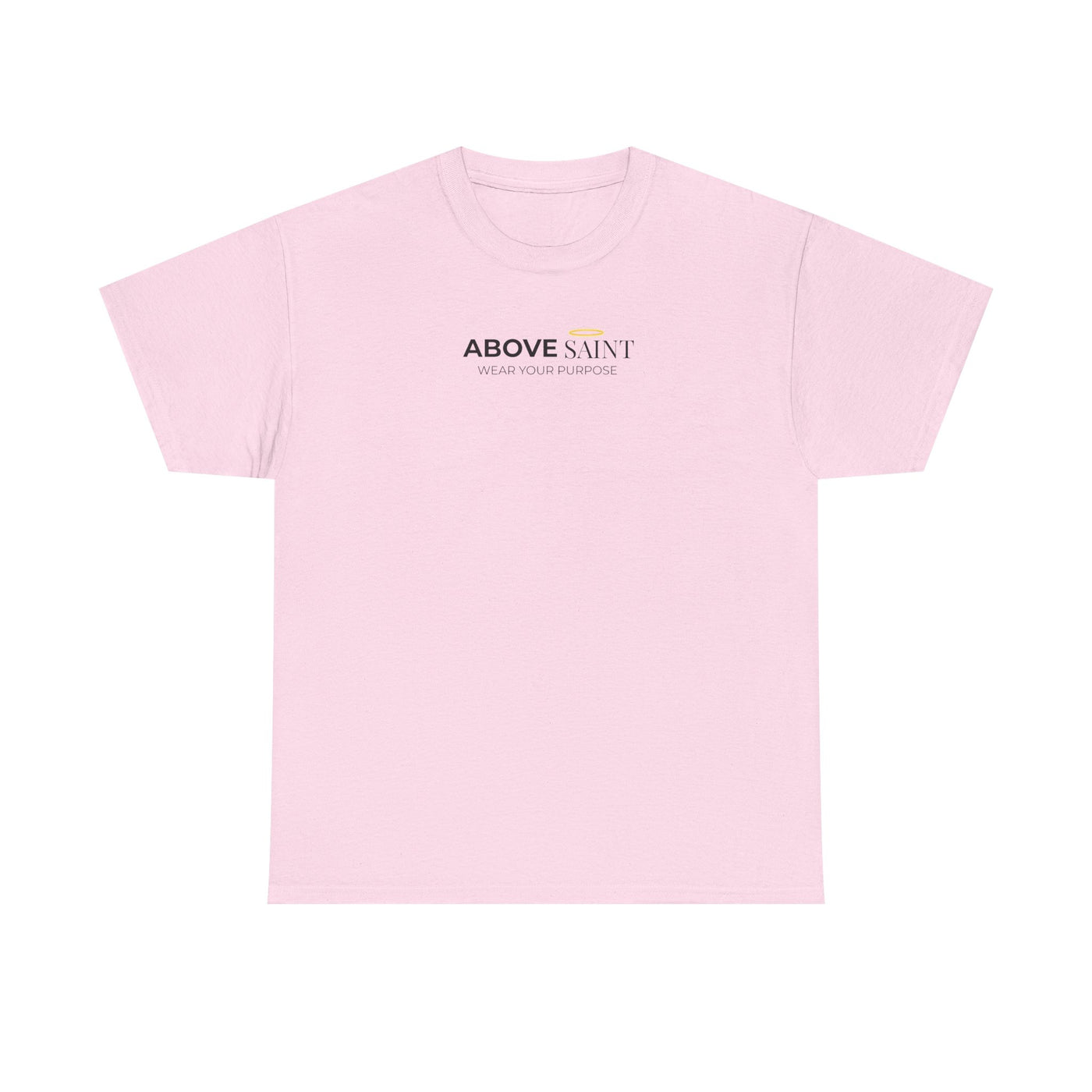 Unisex Heavy Cotton Tee with Above Saint Design