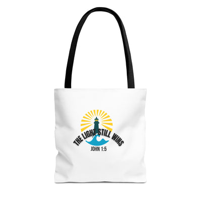 Light of Hope Tote Bag - Inspirational Messenger, Religious Tote, Everyday Carry-all