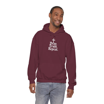 Pray Trust Repeat Cozy Unisex Hooded Sweatshirt for Every Occasion