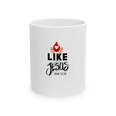 Inspirational Ceramic Mug - "Love Like Jesus" Design, Perfect for Coffee Lovers