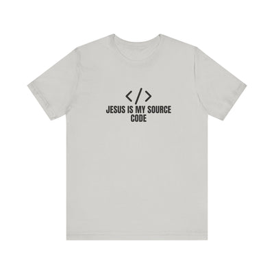Faith-Inspired Tech Tee, Jesus Is My Source Code Shirt, Unisex