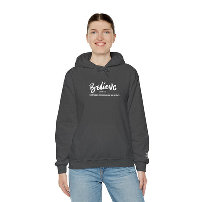 Inspirational Hoodie for Everyday Comfort-Believe( Mark 9:23) Unisex Casual Wear