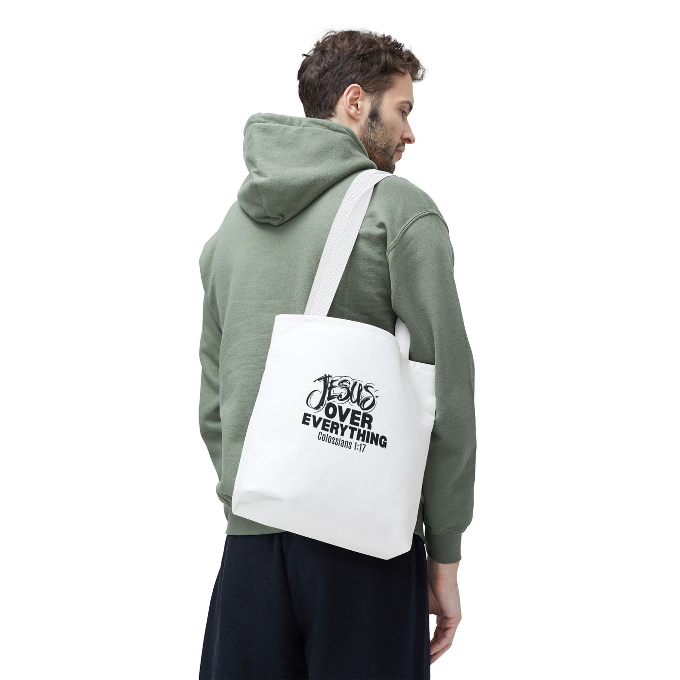 Inspirational Tote Bag | Jesus Over Everything | Faith Inspired  Everyday Use