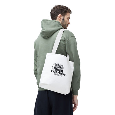 Inspirational Tote Bag | Jesus Over Everything | Faith Inspired  Everyday Use
