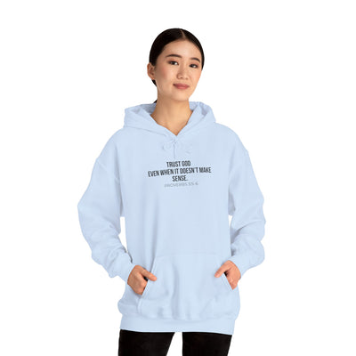 Trust God  Inspirational Sweatshirt, Faith-Based Apparel, Comfortable Unisex Hoodie