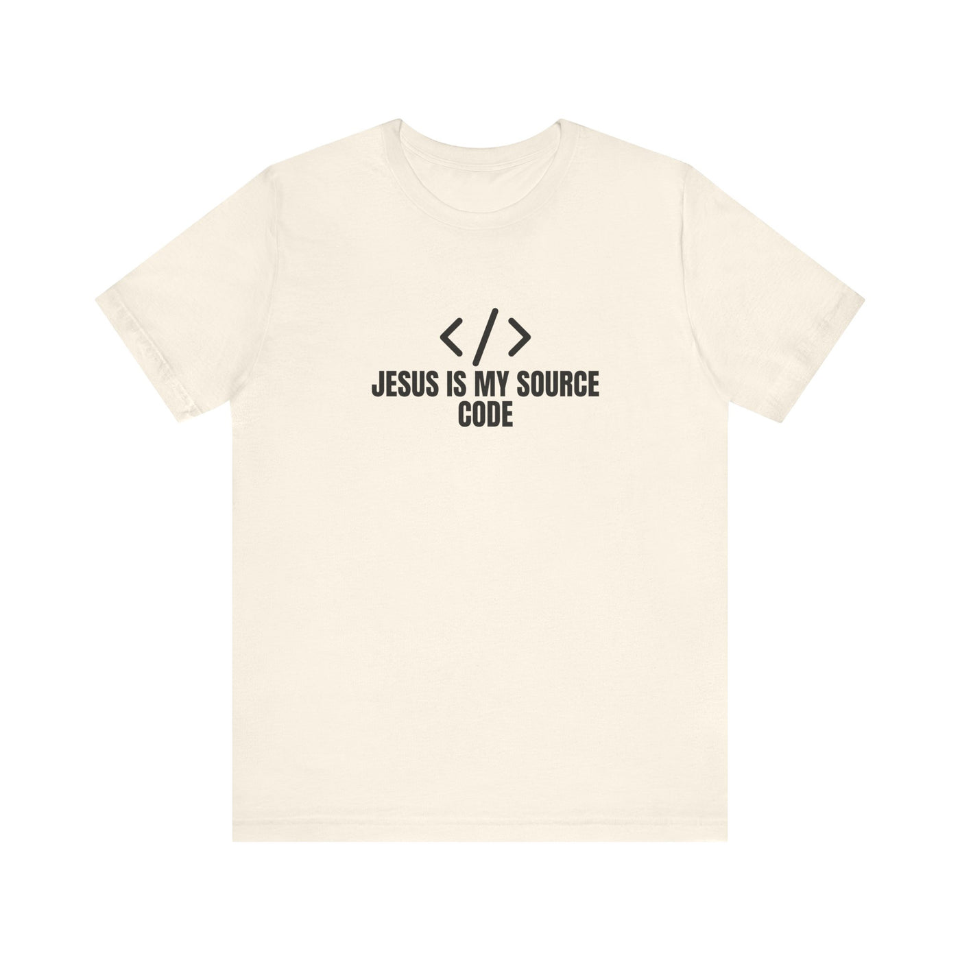 Faith-Inspired Tech Tee, Jesus Is My Source Code Shirt, Unisex