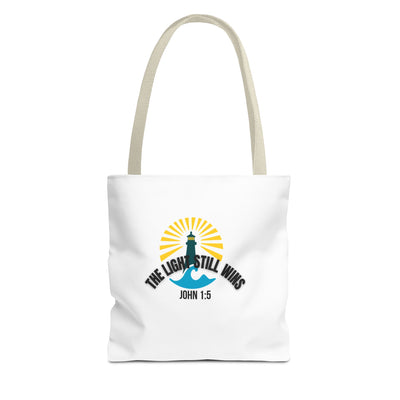 Light of Hope Tote Bag - Inspirational Messenger, Religious Tote, Everyday Carry-all
