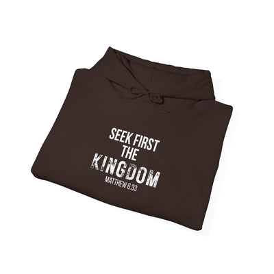 Faith-Inspired Hoodie - Seek First the Kingdom, Inspirational Apparel Unisex Sweatshirt