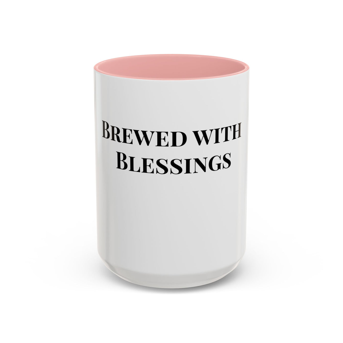 Brewed with Blessings White Ceramic Mug – Christian Coffee Cup (11oz & 15oz), Dishwasher & Microwave Safe