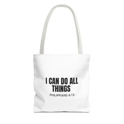 Inspirational Scripture Tote – Philippians 4:13 “I Can Do All Things”