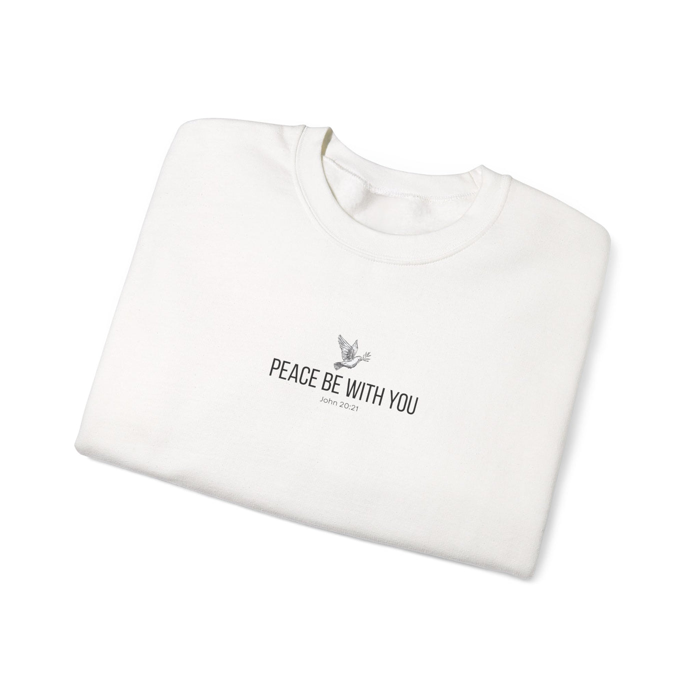 Unisex Peace Be With You  Cozy Crewneck Sweatshirt