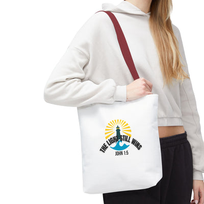 Light of Hope Tote Bag - Inspirational Messenger, Religious Tote, Everyday Carry-all