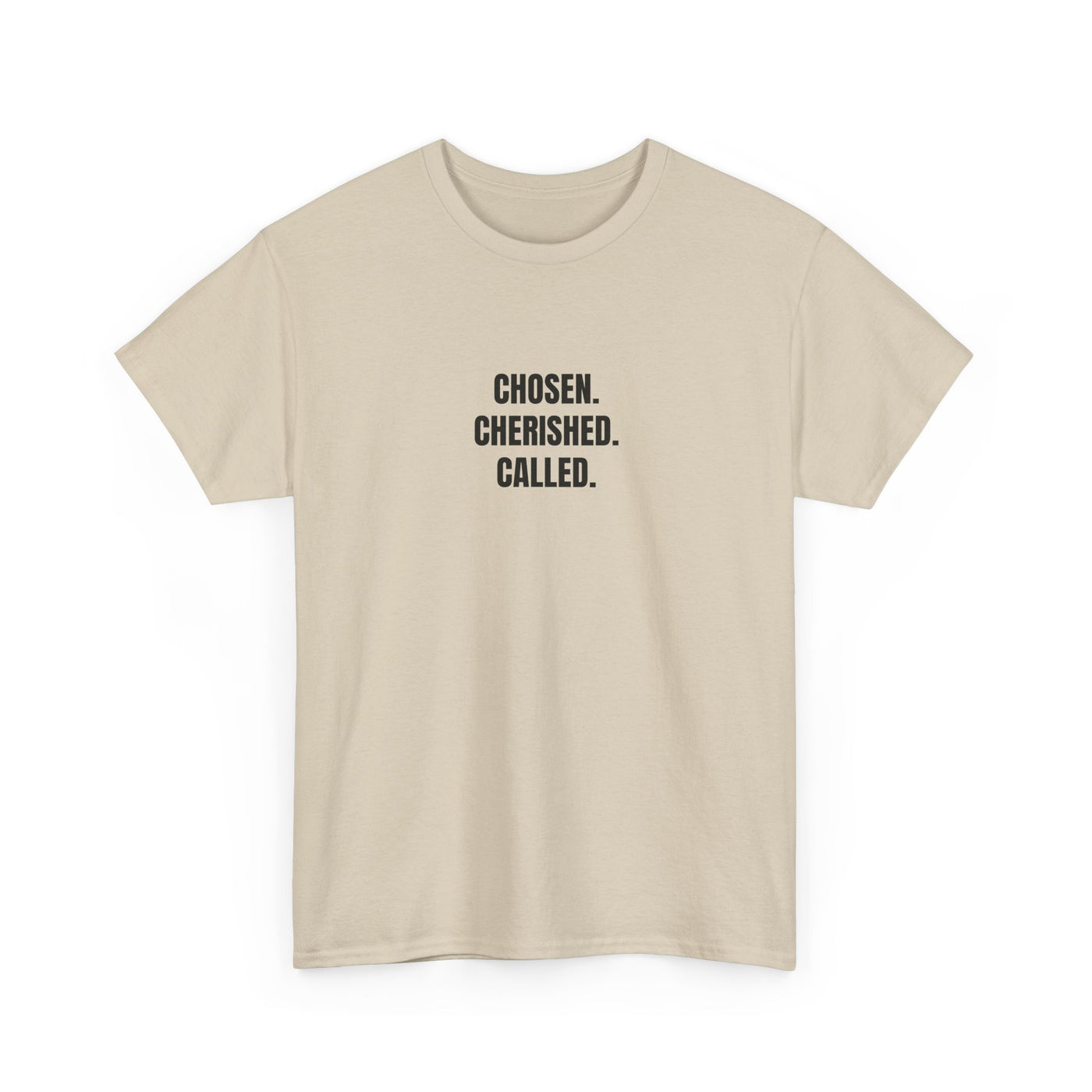 Chosen Cherished Called Unisex Heavy Cotton Tee, Inspirational T-Shirt