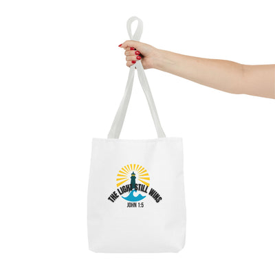 Light of Hope Tote Bag - Inspirational Messenger, Religious Tote, Everyday Carry-all