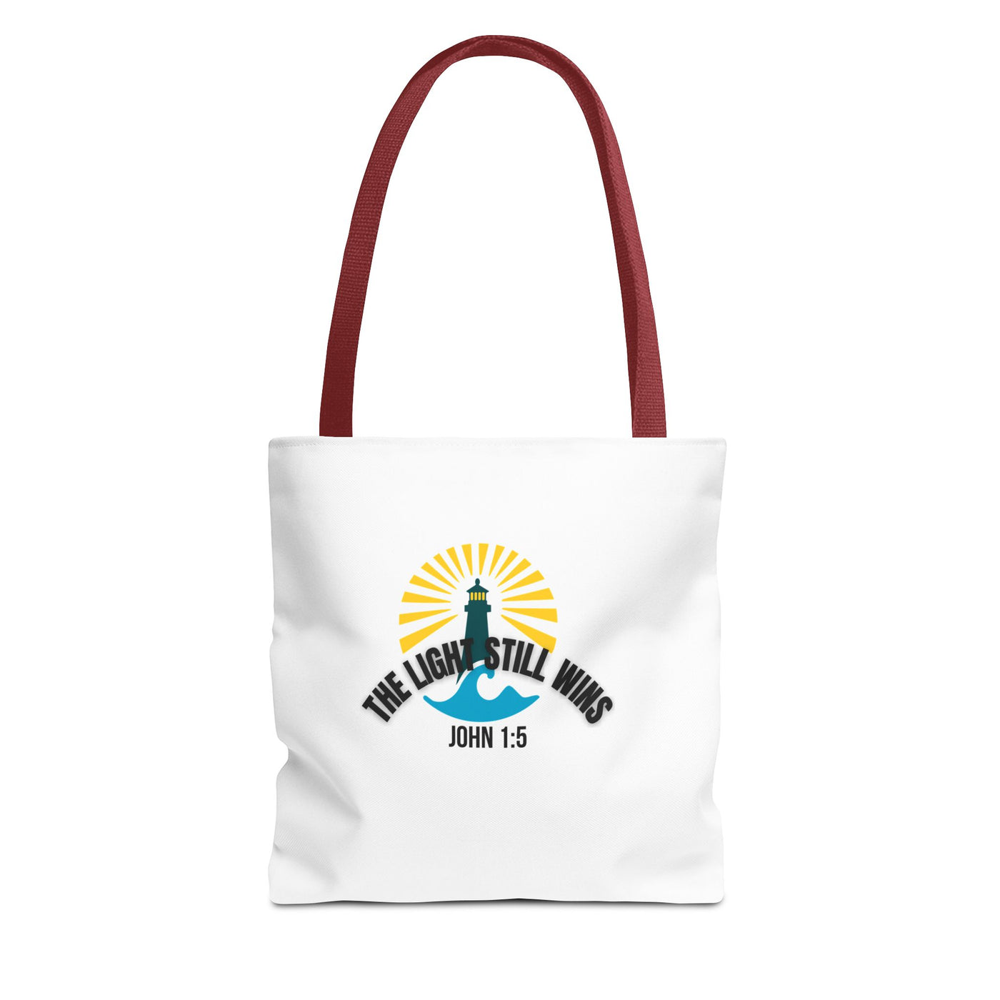 Light of Hope Tote Bag - Inspirational Messenger, Religious Tote, Everyday Carry-all