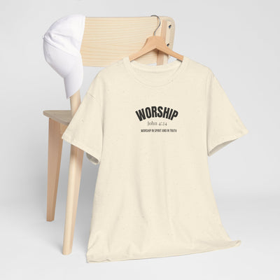 Worship Inspirational Unisex Tee, Faith-based T-Shirt, Religious Apparel