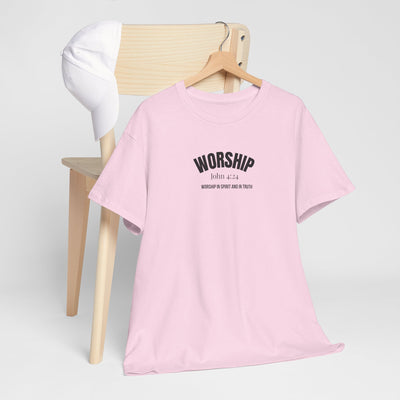 Worship Inspirational Unisex Tee, Faith-based T-Shirt, Religious Apparel