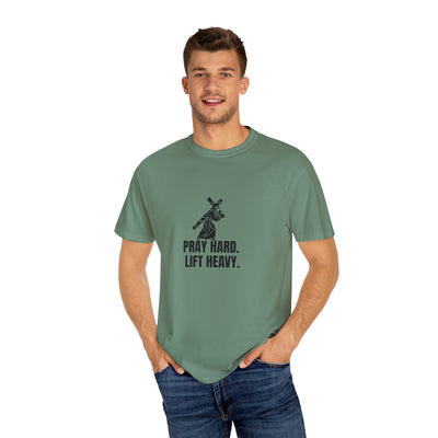 Pray Hard Lift Heavy Tee, Inspirational  Apparel