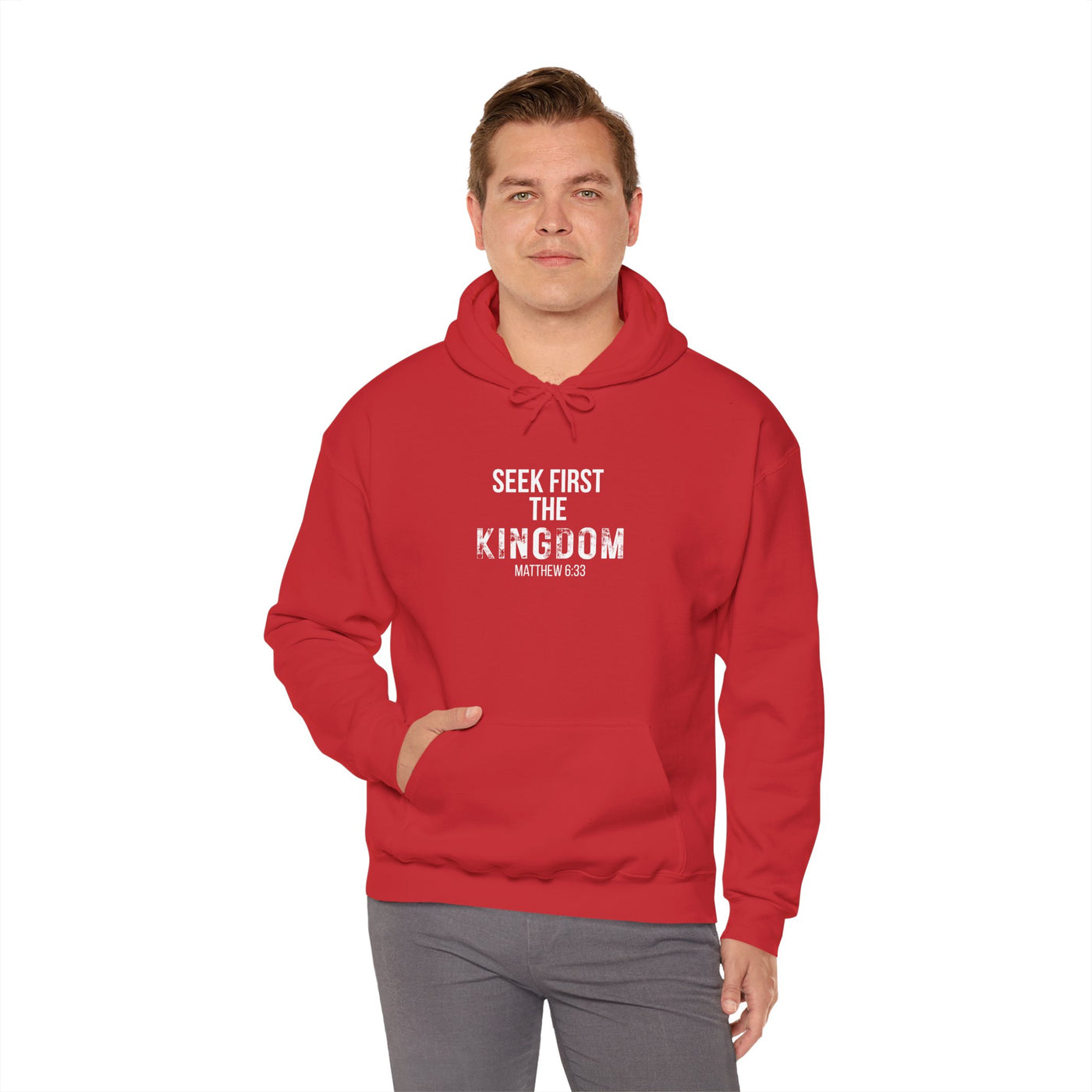 Faith-Inspired Hoodie - Seek First the Kingdom, Inspirational Apparel Unisex Sweatshirt