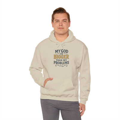 Inspirational Heavy Blend Hoodie | My God is Bigger Than My Problems