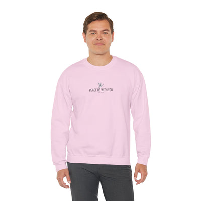 Unisex Peace Be With You  Cozy Crewneck Sweatshirt