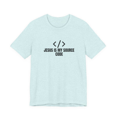 Faith-Inspired Tech Tee, Jesus Is My Source Code Shirt, Unisex