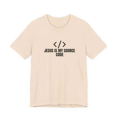 Faith-Inspired Tech Tee, Jesus Is My Source Code Shirt, Unisex