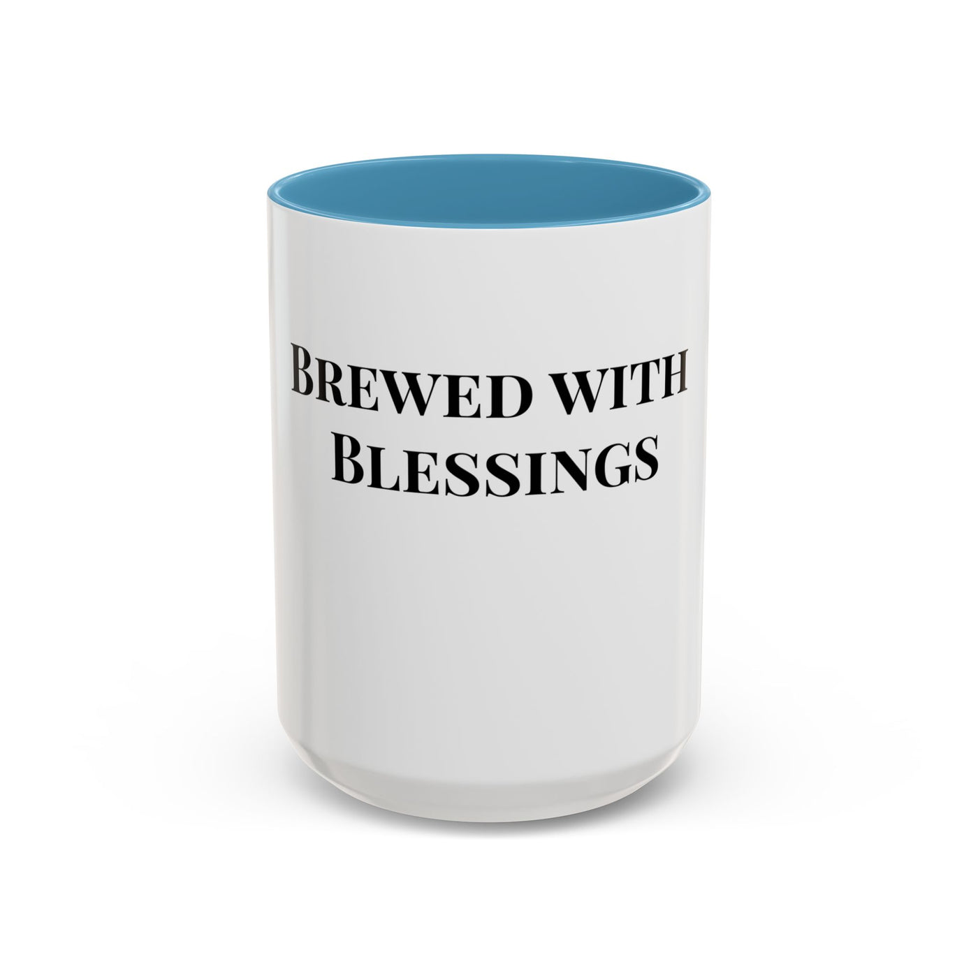 Brewed with Blessings White Ceramic Mug – Christian Coffee Cup (11oz & 15oz), Dishwasher & Microwave Safe