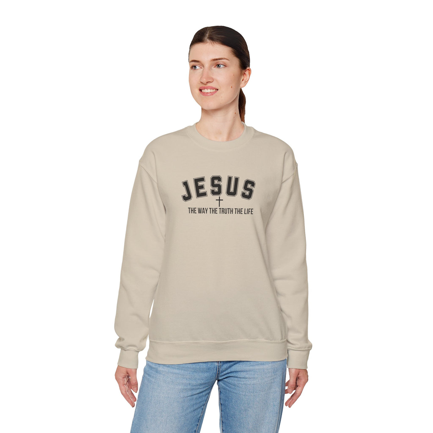 Jesus The Way The Truth The Life Faith-Inspired Crewneck Sweatshirt