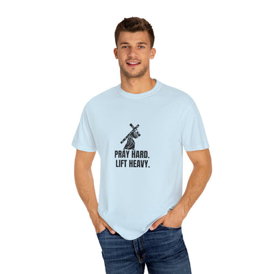 Pray Hard Lift Heavy Tee, Inspirational  Apparel