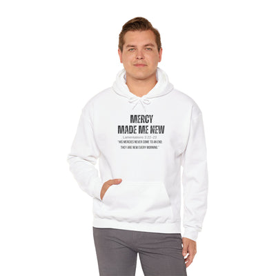 Inspirational Hoodie: Mercy Made Me New, Faith Sweatshirt